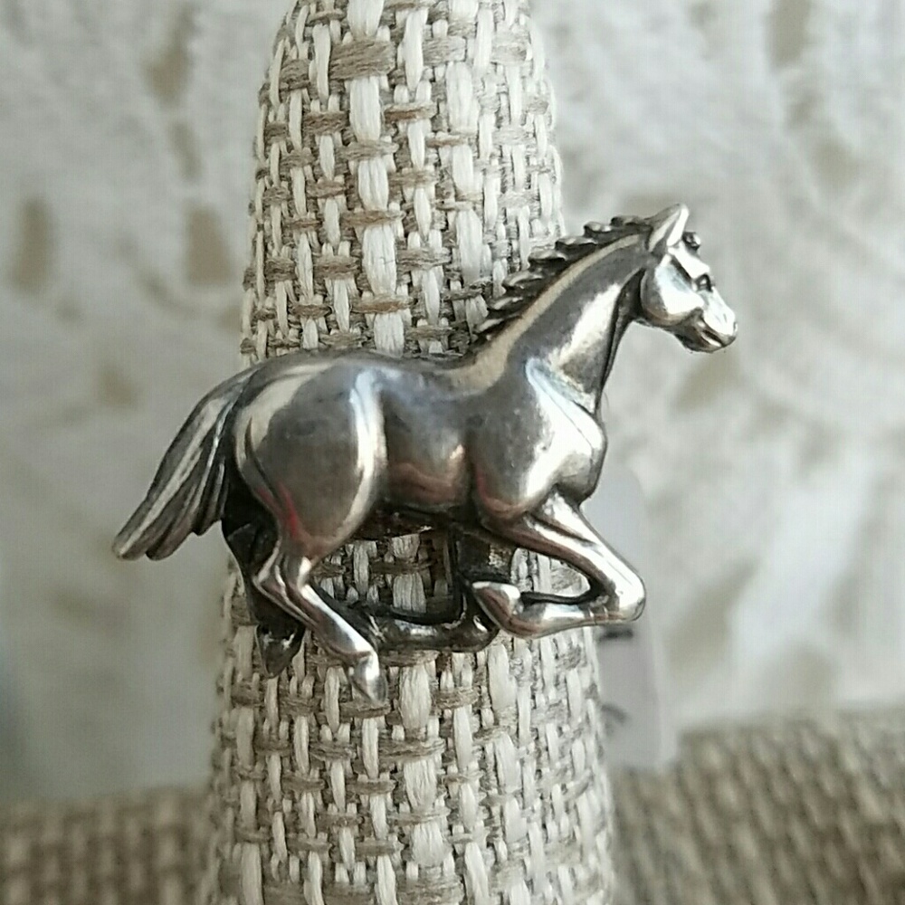 Sterling Horse Ring size 6